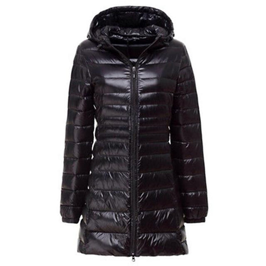 Lange Damen Daunenjacke Warm & Stylish - IdealeKleiden