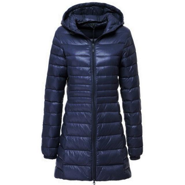 Long Women's Down Jacket Warm & Stylish