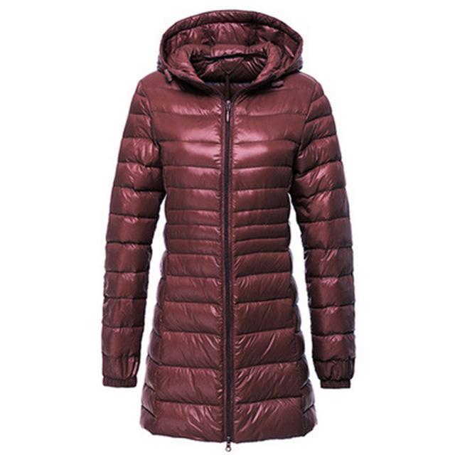 Long Women's Down Jacket Warm & Stylish