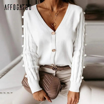 Soft Knit Cardigan Women's Pullover Top