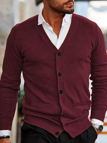 Men's Knitted Jumper Modern Neckline