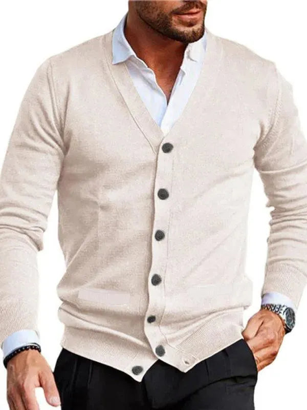 Men's Knitted Jumper Modern Neckline