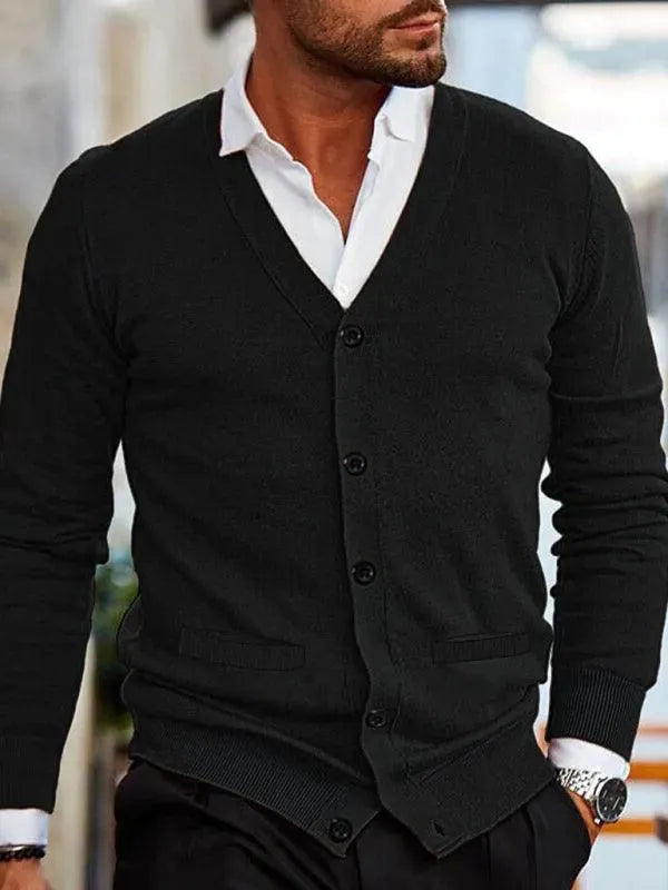 Men's Knitted Jumper Modern Neckline