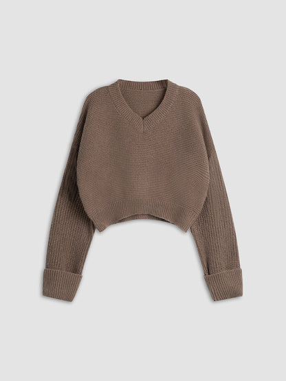 Women's V-Neck Pullover Elegant Lace