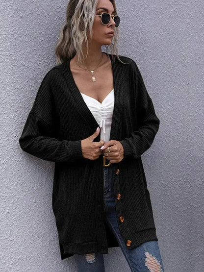 Weiche Damenstrickjacke Pullover - IdealeKleiden
