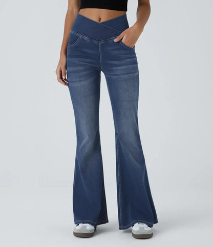 Women's High-Waisted Flare Jeans