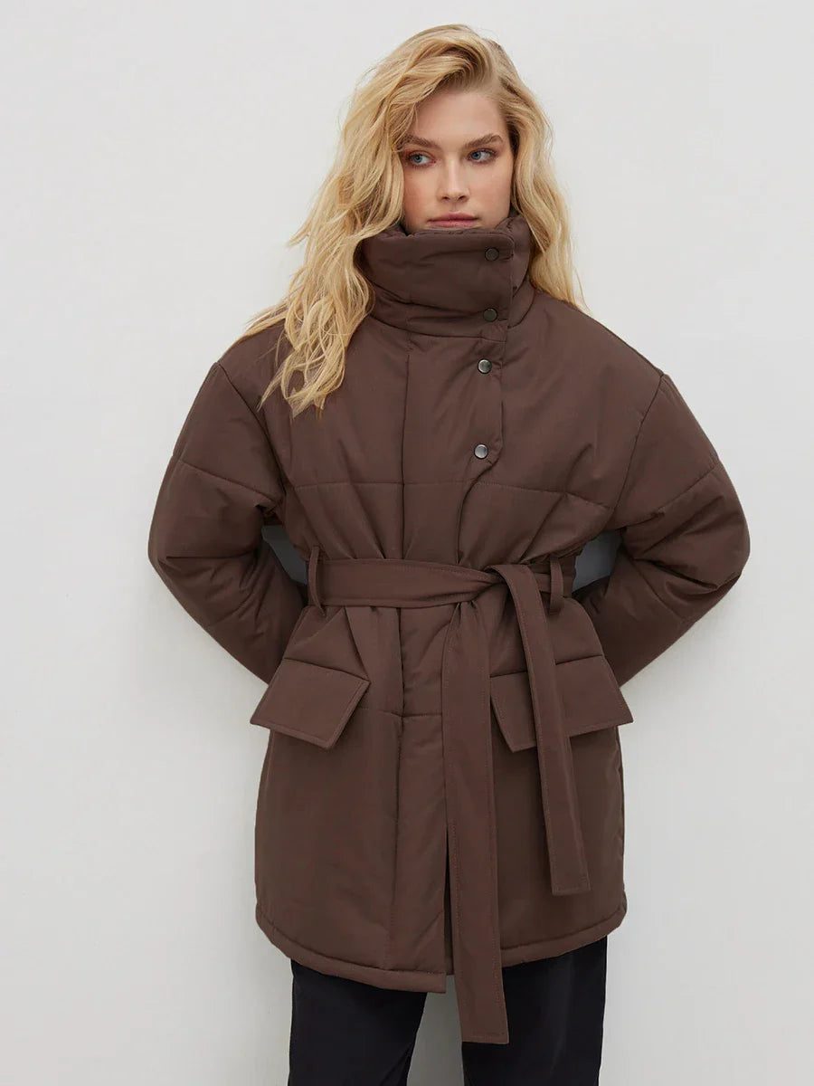 Stylish winter coat Elegant women's tailoring