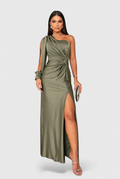 Elegant One-Shoulder Women's Evening Dress
