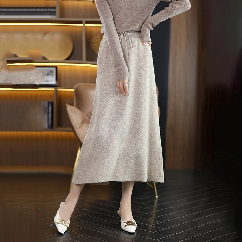 Women's Wool Slim Fit Winter Skirt