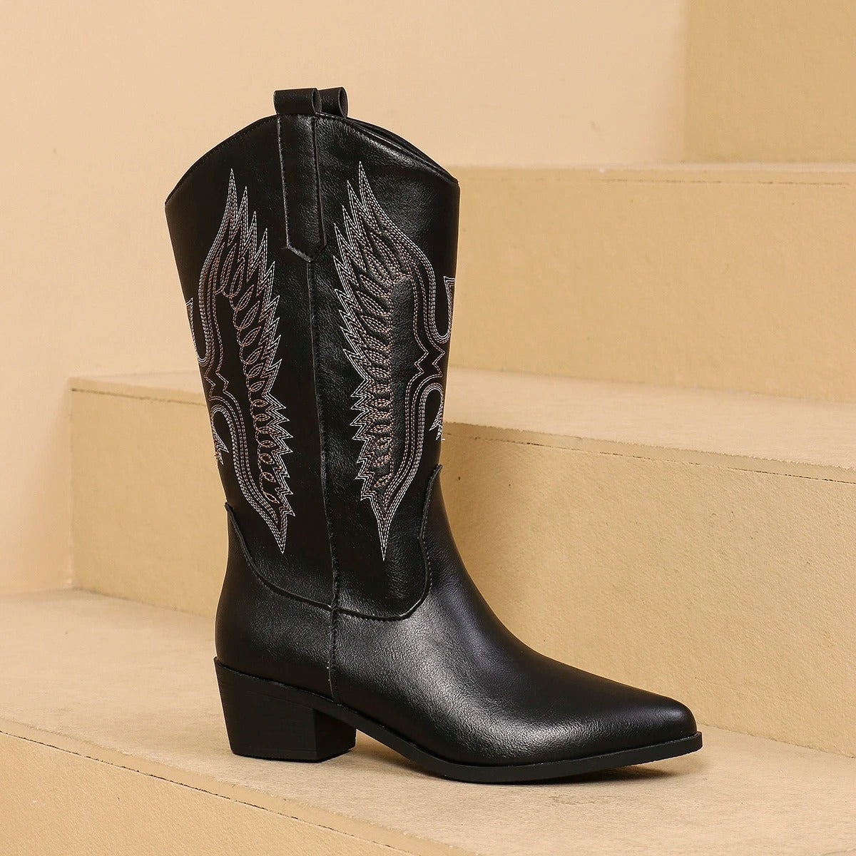 Stylish Women's High-Heel Cowboy Boots
