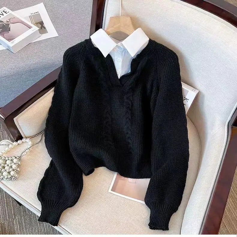 Retro Knitted Sweater for Women, Vintage Style