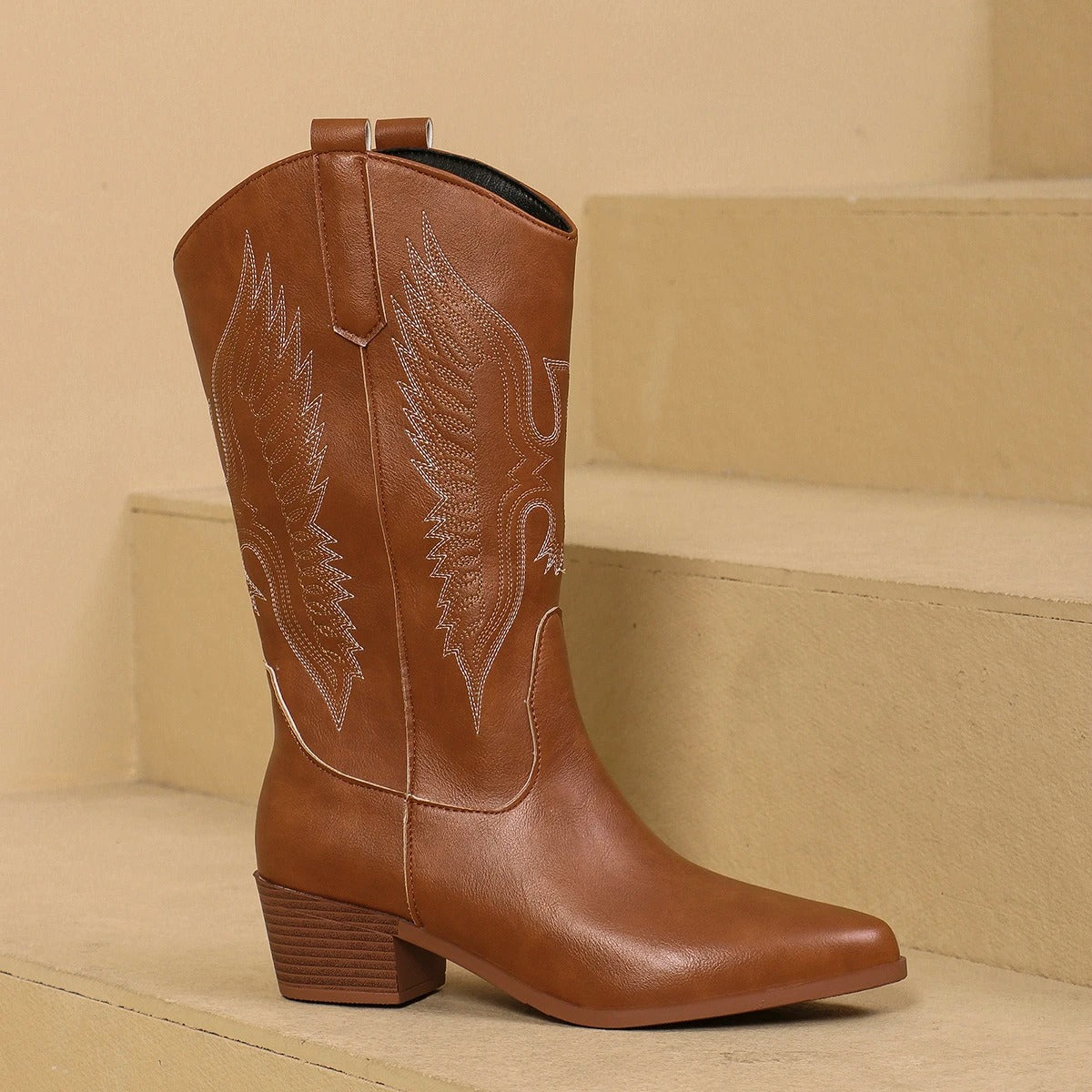 Stylish Women's High-Heel Cowboy Boots