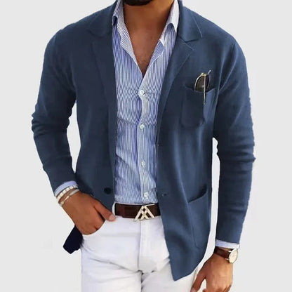 Men's Slim Fit Blazer with Chest Pocket