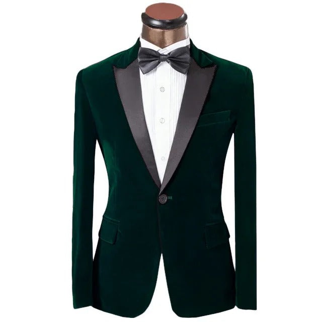 Men's Summer Jacket Slim Fit Contrast Lapel