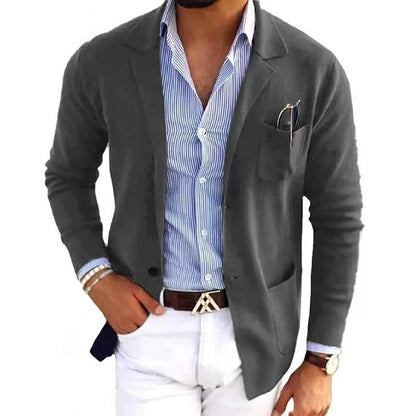 Men's Slim Fit Blazer with Chest Pocket