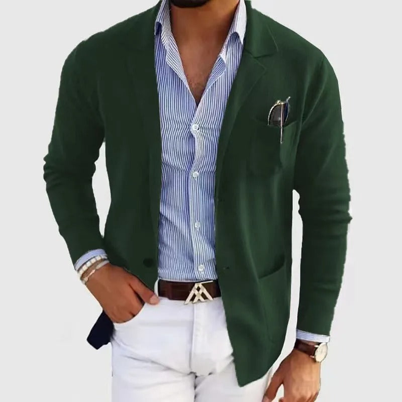 Men's Slim Fit Blazer with Chest Pocket
