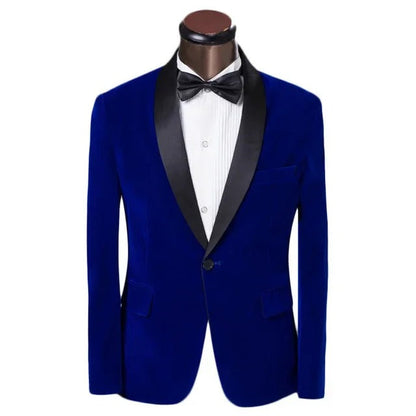 Men's Summer Jacket Slim Fit Contrast Lapel