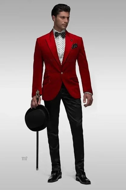 Men's Summer Jacket Slim Fit Contrast Lapel