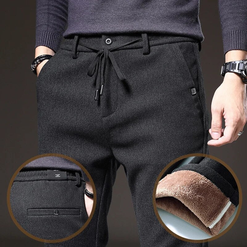 Men's Fleece Trousers Warm Comfortable Winter Pants