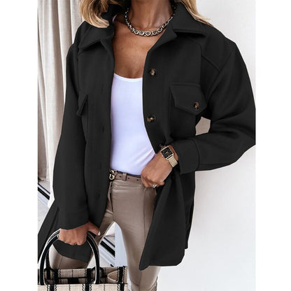 Elegant Women's Jacket Wool Blend Stylish
