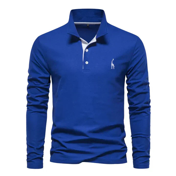 Men's Long-Sleeve Polo Shirt Elegant