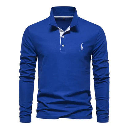Men's Long-Sleeve Polo Shirt Elegant