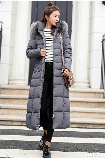 Women's Elegant Long Winter Down Parka