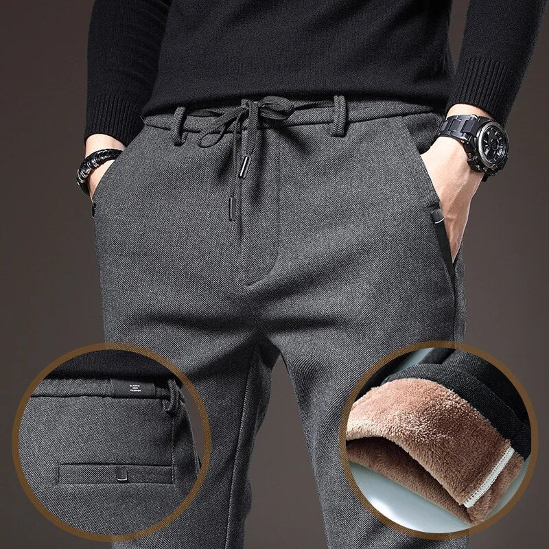 Men's Fleece Trousers Warm Comfortable Winter Pants