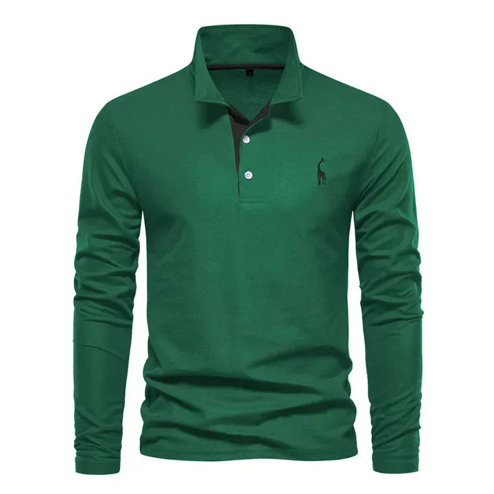 Men's Long-Sleeve Polo Shirt Elegant