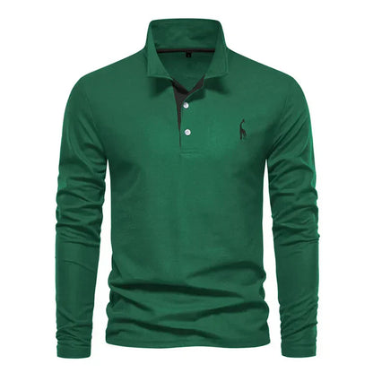 Men's Long-Sleeve Polo Shirt Elegant