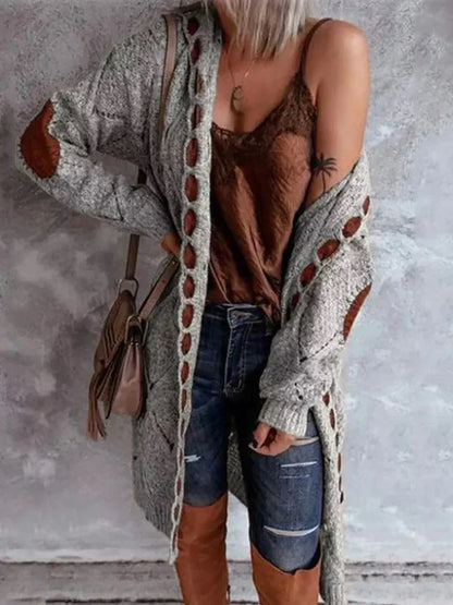 Long-Sleeve Cardigan Vintage Chic Women's