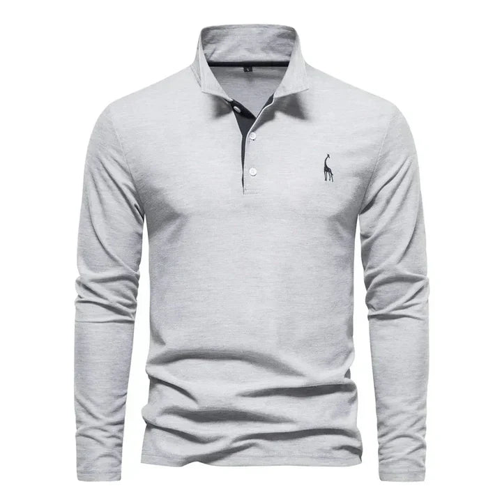 Men's Long-Sleeve Polo Shirt Elegant