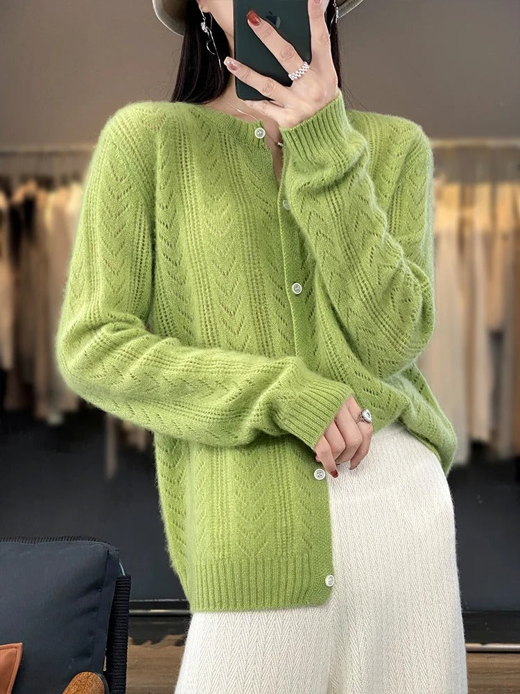 Soft Wool Cardigan 100% Natural Wool