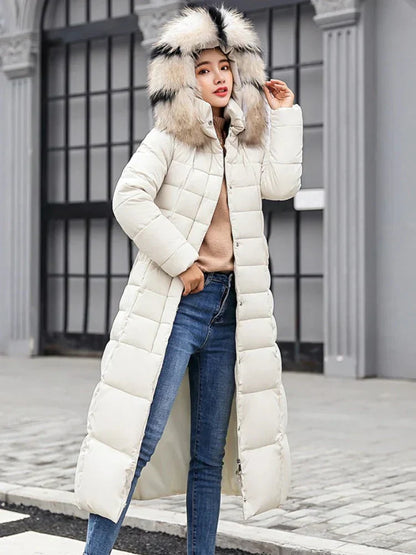 Women's Elegant Long Winter Down Parka