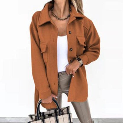 Elegant Women's Jacket Wool Blend Stylish