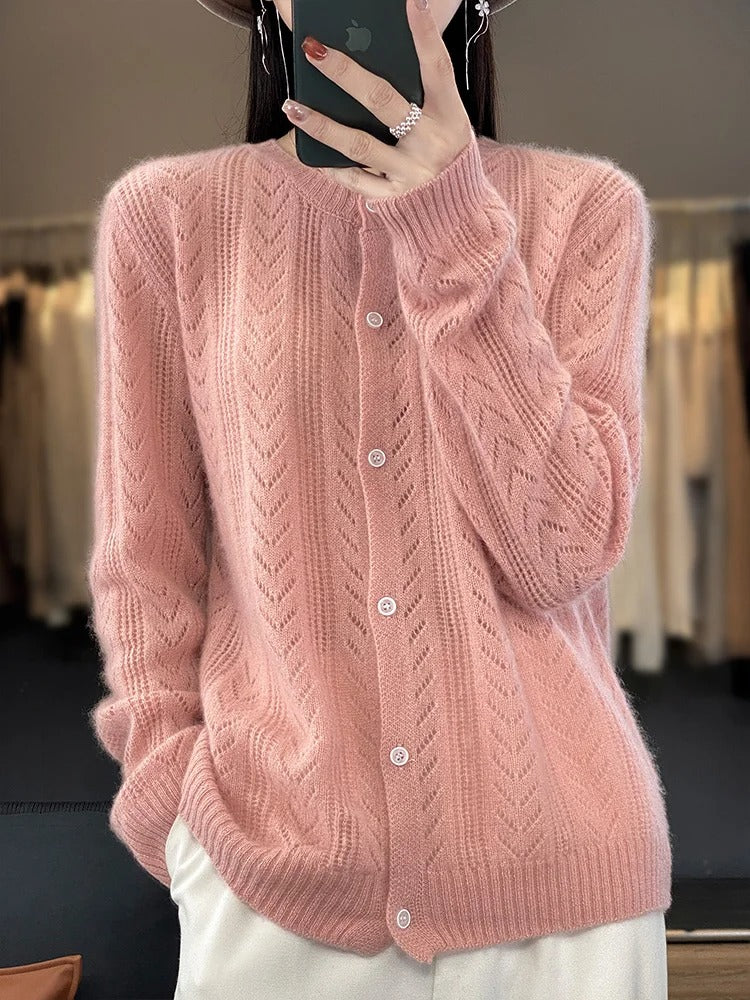 Soft Wool Cardigan 100% Natural Wool
