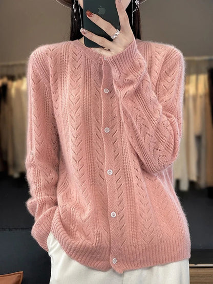 Soft Wool Cardigan 100% Natural Wool
