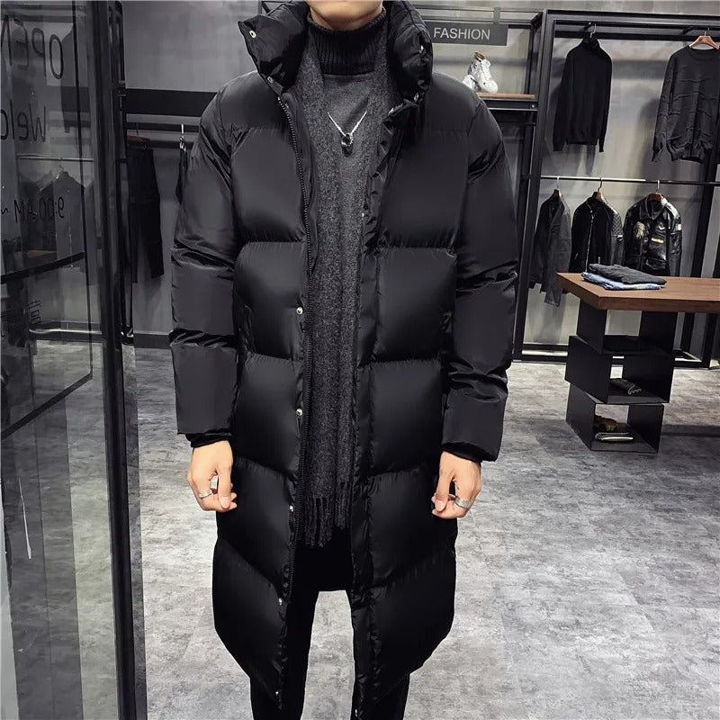 Herren Winterjacke Lang Elegant Volumen - IdealeKleiden