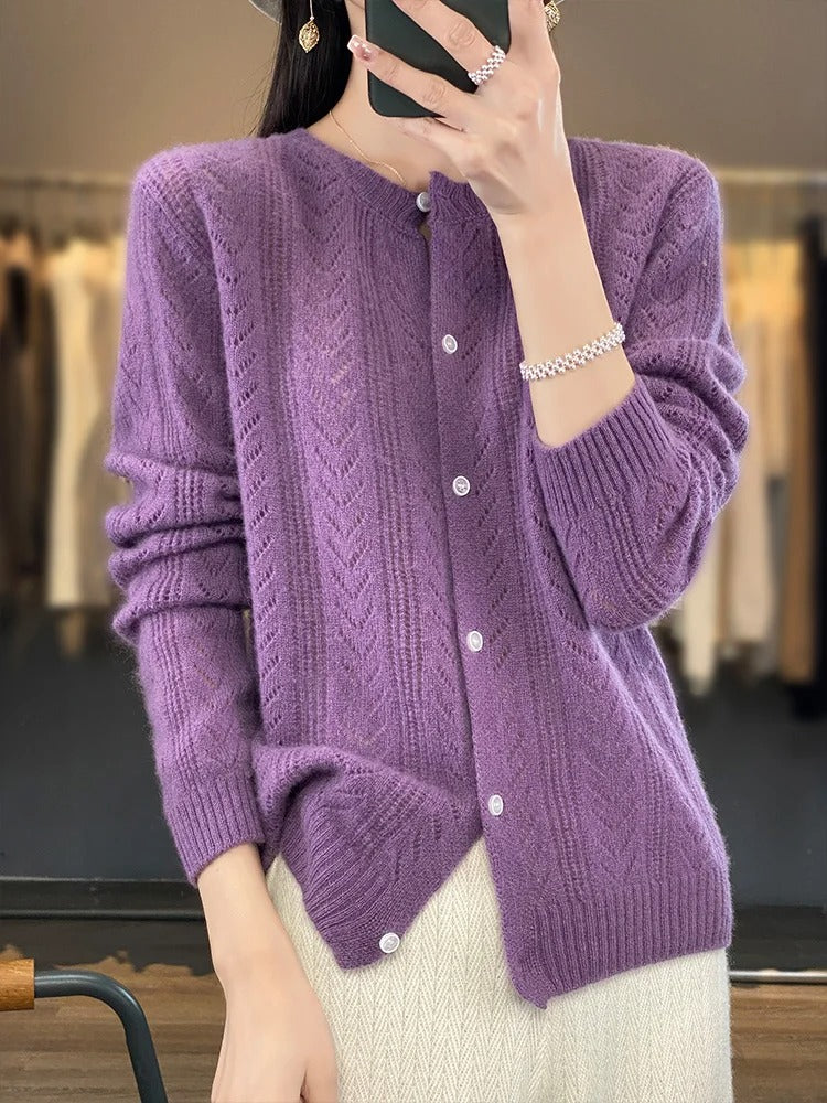 Soft Wool Cardigan 100% Natural Wool