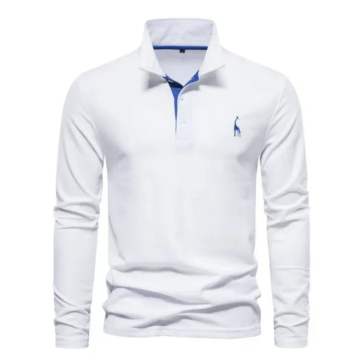 Men's Long-Sleeve Polo Shirt Elegant