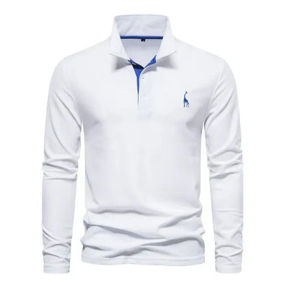 Men's Long-Sleeve Polo Shirt Elegant