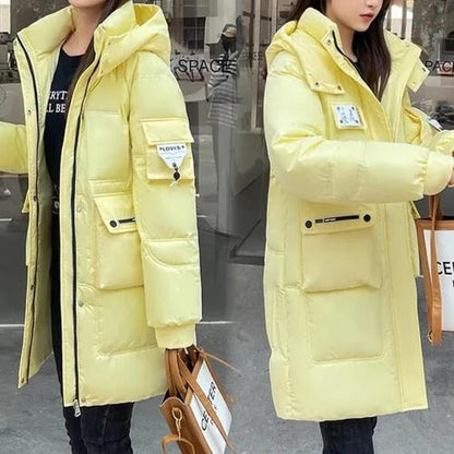Warm Winter Parka - Long Insulated Blue Down Jacket