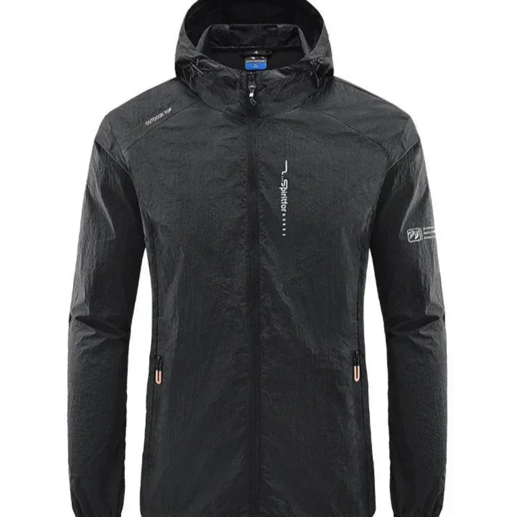 Lightweight Summer Jacket for Men, Windproof, Hooded