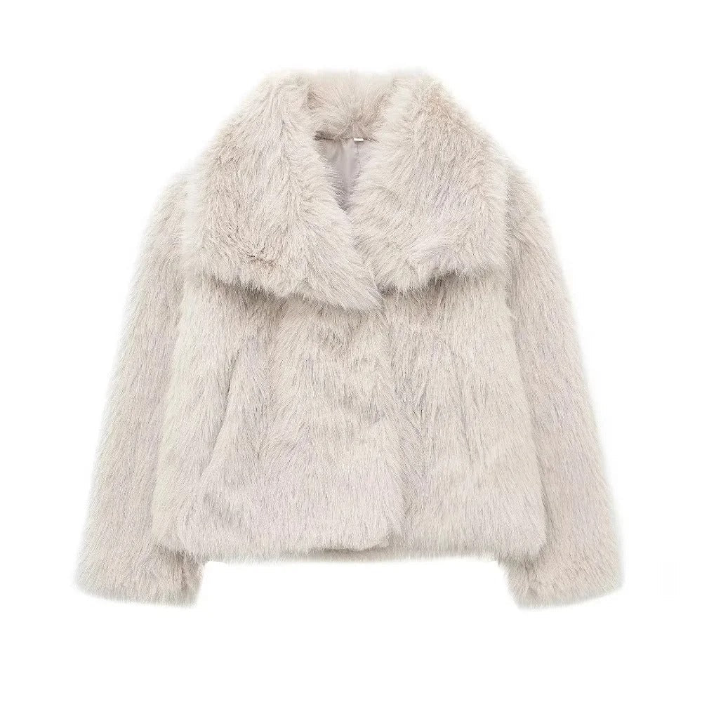 Women's Elegant Warm Faux Fur Coat