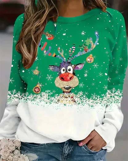 Women's Round Neck Long Sleeve Sweater