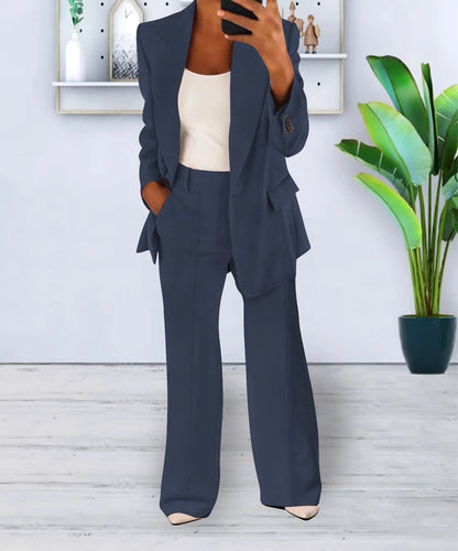 Elegant Women's Blazer Set 2-Piece Modern Style