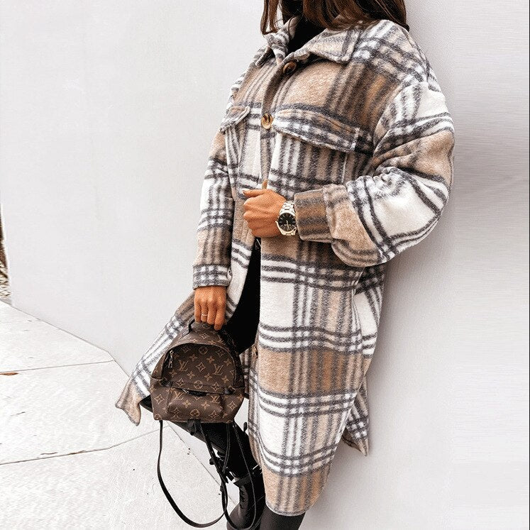 Women's Fashionable Plaid Blazer