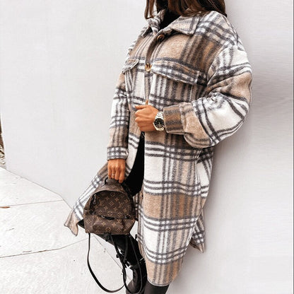 Women's Fashionable Plaid Blazer