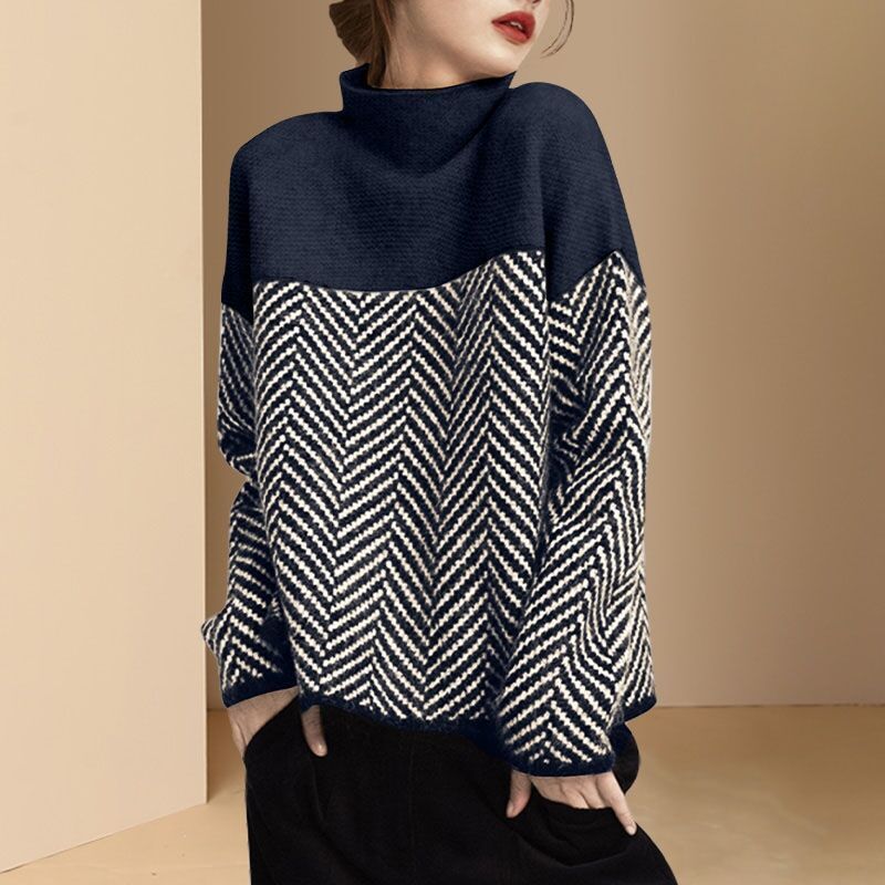 Stylish Striped Long-Sleeve Sweater