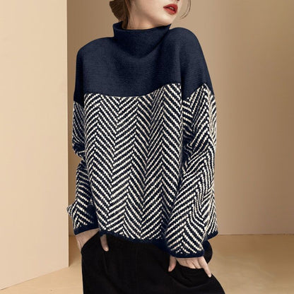 Stylish Striped Long-Sleeve Sweater